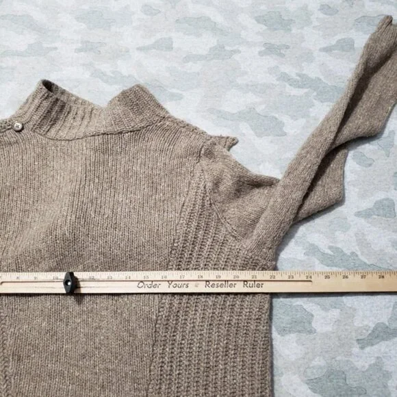 Ralph Lauren Cardigan‎ Womens Medium Brown Open Front Long Sleeve - Picture 6 of 8